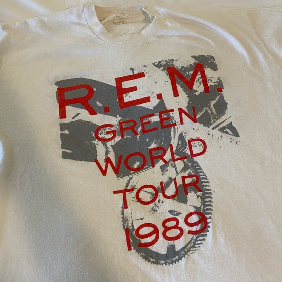 Rare REM Green World tour Crew shirt collectible